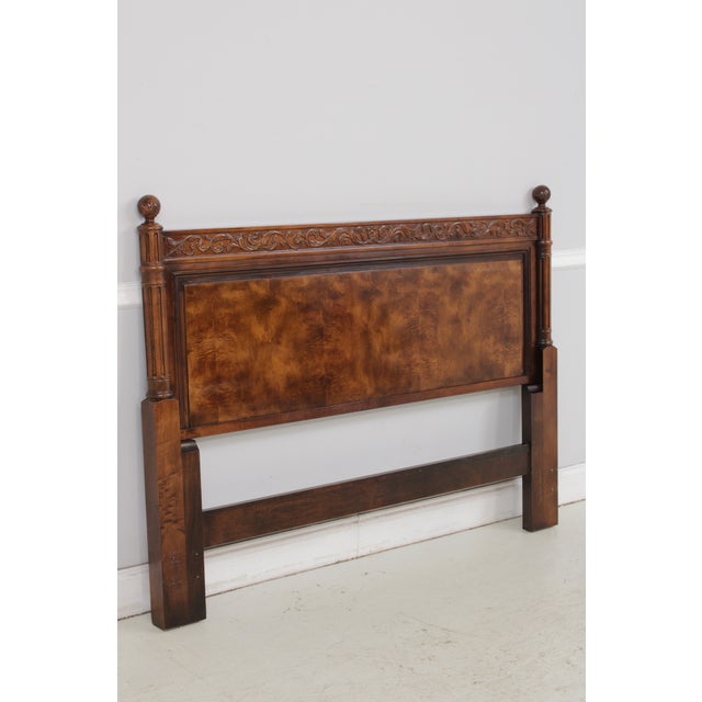 French Henredon Villa Borghese Walnut Queen Size Headboard For Sale - Image 3 of 15