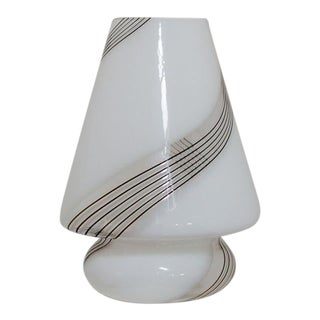 Vintage Murano Glass Mushroom Table Lamp For Sale