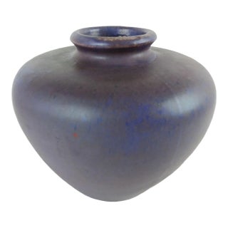 Vintage Fulper Art Pottery Purple Wisteria Vase For Sale