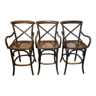 Modern Restoration Hardware Counter Stools- Set of 3 For Sale