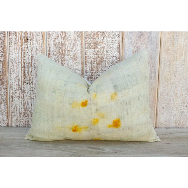 Vintage Priyam Tie Dyed Organic Silk Lumbar Pillow For Sale - Image 10 of 10