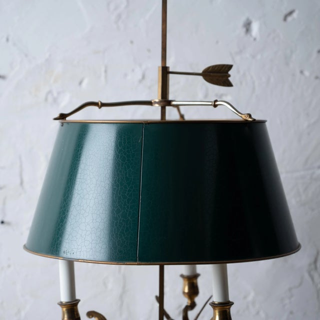 Mid 20th Century French Brass Bouillotte Lamp For Sale - Image 5 of 12