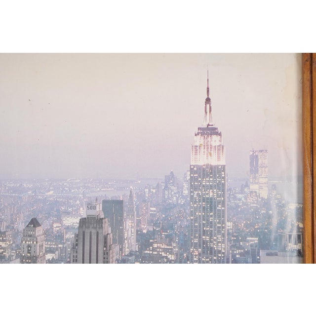 1980s Vintage 1970-80s Nyc Skyline Framed Poster For Sale - Image 5 of 8