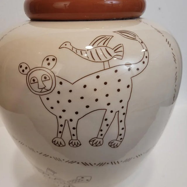 Beige Ceramic Animal Vase, France, 1980s For Sale - Image 8 of 18
