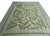 Handmade Woolen Flat Weave Geometric Floral Patterned Mint Green Area Rug - 6.5'x9' For Sale - Image 6 of 13