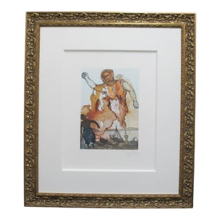 Salvador Dali Limited Edition Signed Color Engraving Giant of Aladdin For Sale