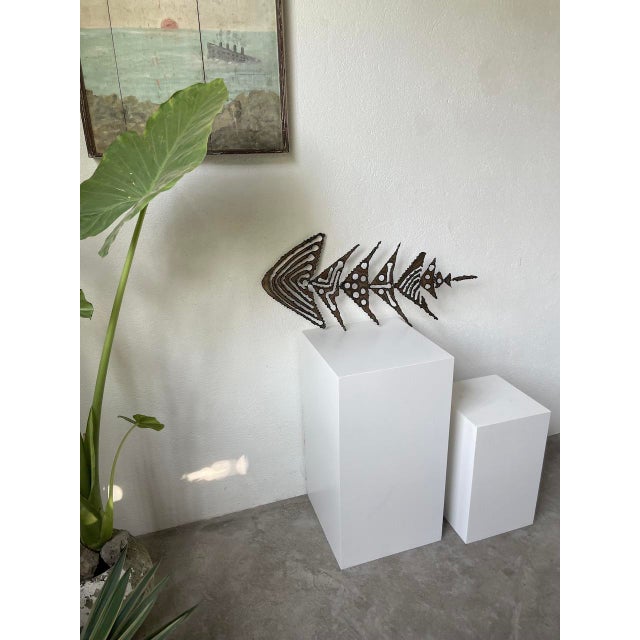 Metal Brutalist Fish Wall Decor, 2000s For Sale - Image 7 of 18