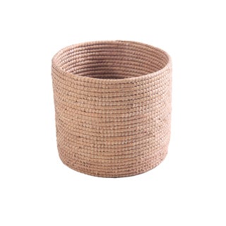 Large Vintage Woven Basket And Planter For Sale