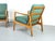 Rare set of two. Very early production of the FD-109 lounge chair, designed by Professor Ole Wanscher and manufactured by...