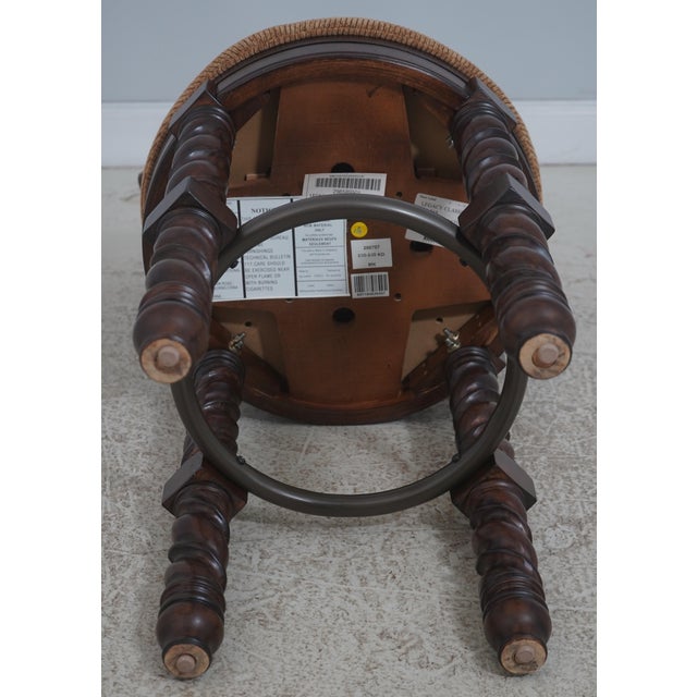 Pair of Legacy Classic Leather Back Bar Stools For Sale - Image 15 of 16
