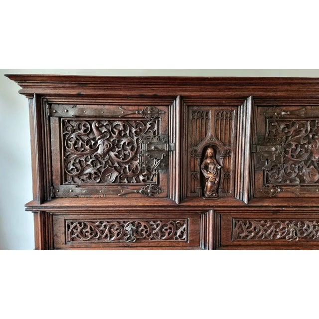 Wood A 16th Century Flamboyant Gothic Cupboard. For Sale - Image 7 of 10