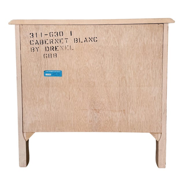 1970s Drexel French Provincial Cabernet Blanc Nightstands or End Tables - A Pair For Sale - Image 18 of 18