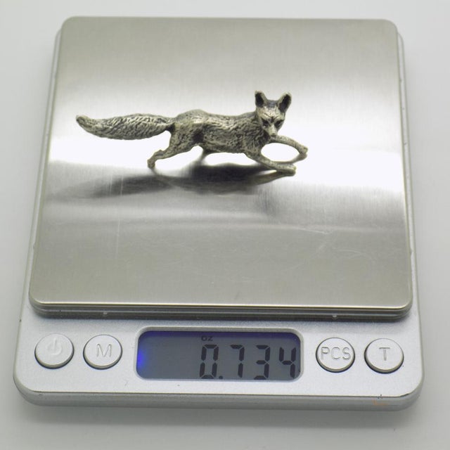 Vintage Italian Handmade Silver Hunting Fox Figurine, Tuscany, 1970s For Sale - Image 10 of 12