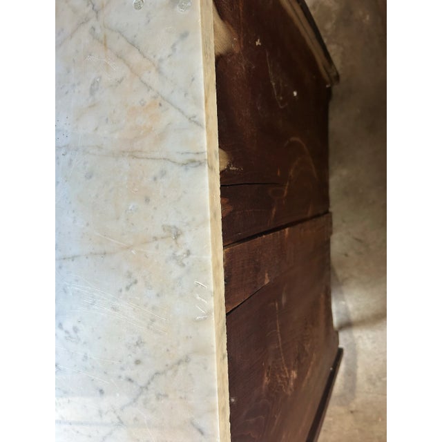 Small Walnut Chest of Drawers With Marble Top. For Sale - Image 4 of 12