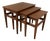 Teak Nesting Tables, Denmark, 1960s, Set of 3 For Sale
