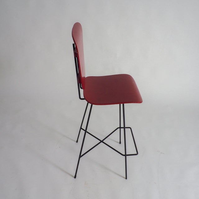 Wood Modern Bar Stool by Coen De Vries for Everest, 1950s For Sale - Image 7 of 18