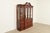 Ethan Allen Ethan Allen Georgian Inlaid Mahogany Lighted Breakfront Bookcase Cabinet For Sale - Image 4 of 14