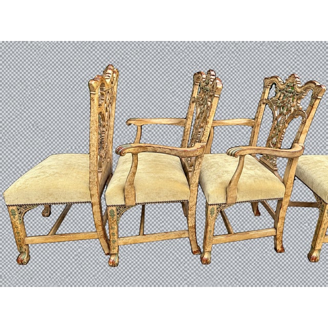 Hickory Chair Furniture Company Hickory Chair Emma Chippendale Style Dining Chairs -Set of 6 For Sale - Image 4 of 15