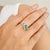 Designer Emerald Diamond Open Ring for Wedding in 14K Gold featuring natural emerald of 1.04 carats and diamonds of 0.24...
