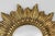 Mid-Century Modern Convex Gilt Resin Sunburst Mirror, France, 1960s For Sale - Image 3 of 10