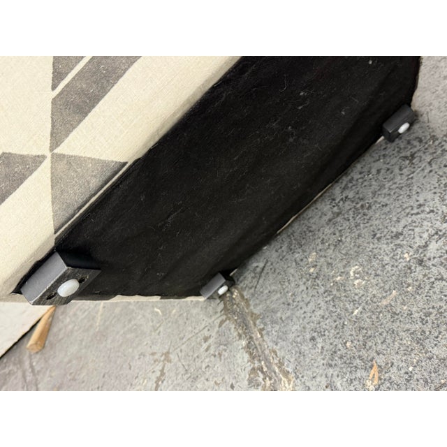 Custom Design Zak + Fox Fabric Cube Ottomans, Pair For Sale - Image 4 of 12