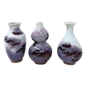 Chinese Jun Style Fine Porcelain Vases - Set of 3