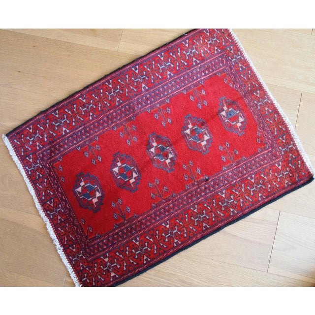 1970s Hand Made Vintage Turkoman Rug For Sale In New York - Image 6 of 7