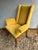 Yellow Vintage Curved Arm Upholstered Armchair For Sale - Image 8 of 13