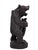 Black Vintage Japanese Wood Carving of Ainu Bear Holding Fish, Japan, 1950 For Sale - Image 8 of 11