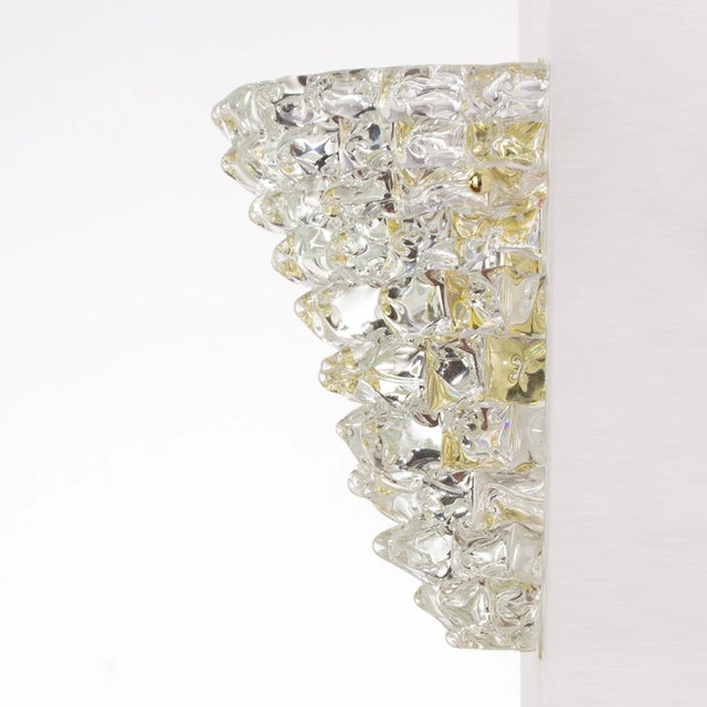 1970s Italian Rostrated Murano Crystal Wall Light, 1970s For Sale - Image 5 of 9