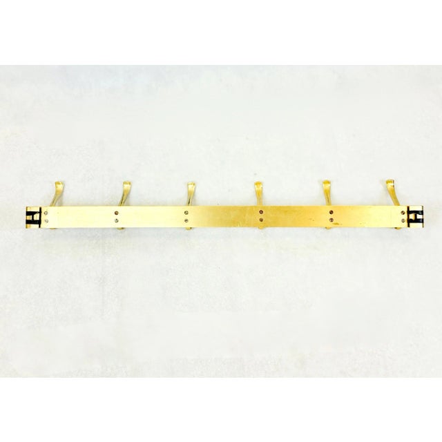 Mid-Century Brass Wall Coat Rack, 1960s For Sale - Image 6 of 9