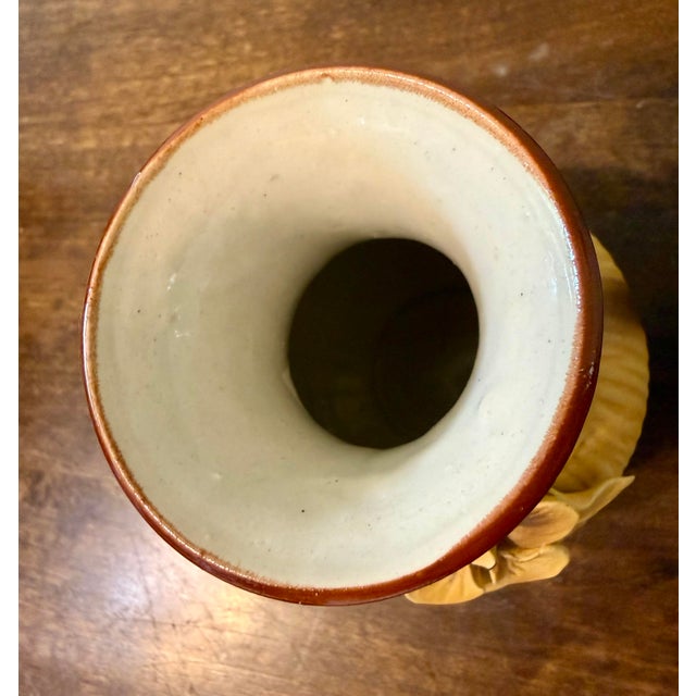 Mid 20th Century Ochre Yellow Dogwood Vase For Sale - Image 5 of 12