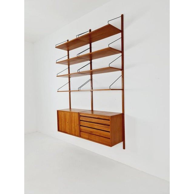Mid-Century Danish Teak Wall Unit by Poul Cadovius for Cado, 1960s For Sale - Image 3 of 11