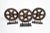 Our wood wheels are 12 inches diameter with six spokes. Dark finish with a low profile iron base. A great accent piece for...
