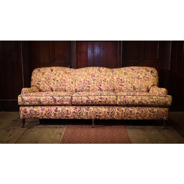 Three-Seater Standard Sofa with Embroidered Paisley, 2010s For Sale - Image 12 of 16