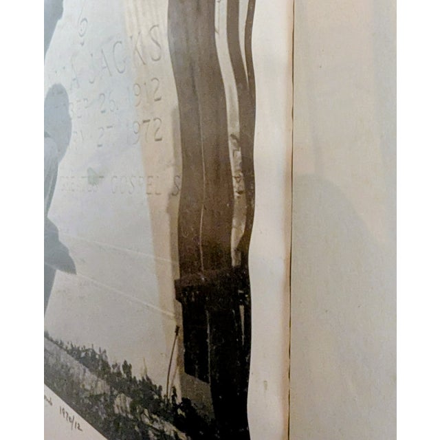 Black 1980s "Thomas A. Dorsey at Mahalia Jackson's Tomb" by Renowned Photographer Michael P. Smith For Sale - Image 8 of 12