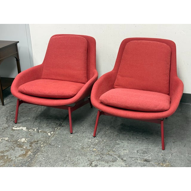 Blu Dot Field Craig Red Lounge Chairs, Pair For Sale - Image 10 of 12