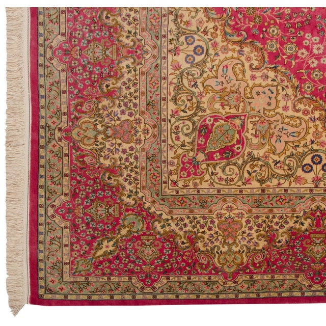 Vintage Bulgarian Kerman Design Square Carpet - 12' x 12'4" For Sale - Image 10 of 11