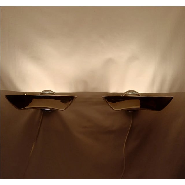 Metal Vintage Art Deco Wall Sconce by Jorge Pensi, 1980s For Sale - Image 7 of 12