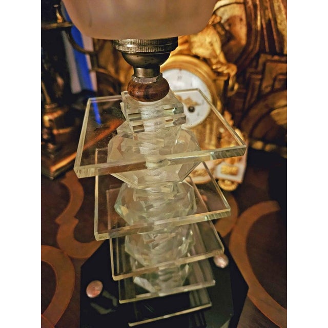 Art Deco Table Lamp in Opaline Glass, 1930s For Sale - Image 4 of 17