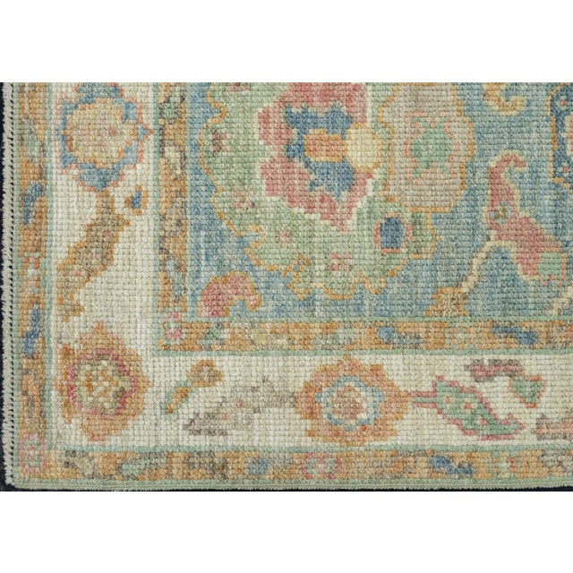 Turkish Oushak Runner Rug 2'3" x 5'11" #17231 For Sale In Houston - Image 6 of 8