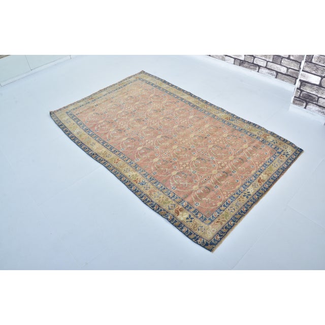Turkish Vintage Handknotted Wool Carpet For Sale - Image 3 of 10