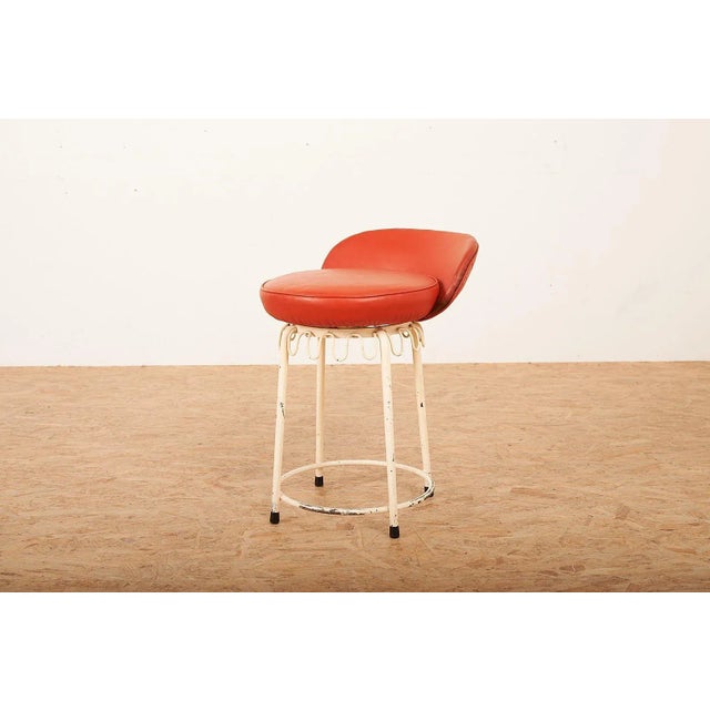 Set of White Tubular Steel Bar Chairs For Sale - Image 11 of 15