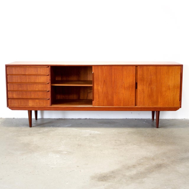 1950s 1950s Danish Teak Sideboard For Sale - Image 5 of 17