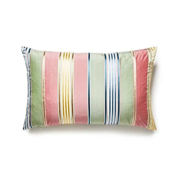 Traditional The House of Scalamandré Charlotte Stripe Lumbar Pillow, Perennial For Sale - Image 3 of 3