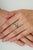 Contemporary Emerald and Diamond Bypass Ribbon Ring for Women, Size 7.5 For Sale - Image 10 of 13