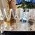 Wedgwood Set of 8 beautiful Vera Wang crystal wine glasses in "Classic" pattern // Wedgwood // elegant fine crystal // Formal table setting For Sale - Image 4 of 7
