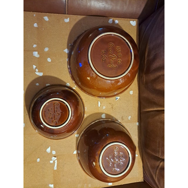 1980s Mid-Century McCoy Pottery Mixing Bowl Set- 3 Pieces For Sale - Image 9 of 9