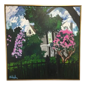 Historic Garden District Home Oil Painting, "Myrtles Fantasy"