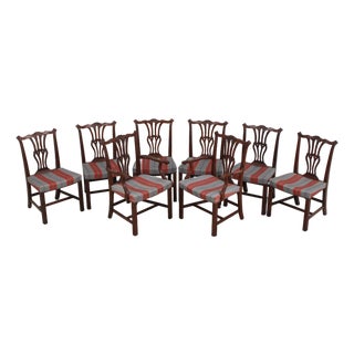 Set of 8 Baker Mahogany Dining Chairs For Sale